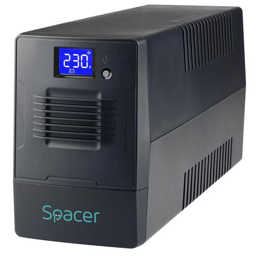 UPS Spacer Line Interactive, 1000VA, 600W, USB, Retea (Negru) 1 UPS Spacer Line Interactive, 1000VA, 600W, USB, Retea (Negru)