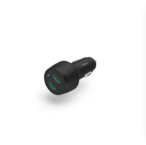 Incarcator auto Hama, 2 X USB-C, USB-C 20W, USB-C 25W (Negru) 1 Incarcator auto Hama, 2 X USB-C, USB-C 20W, USB-C 25W (Negru)