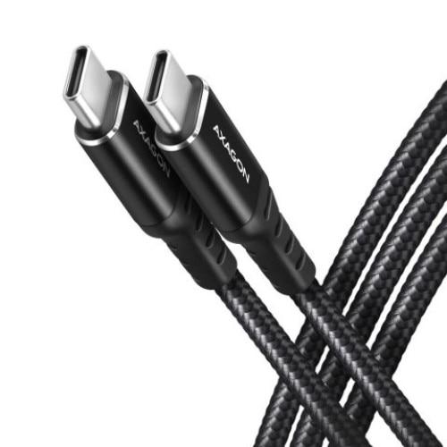 Axagon BUCM2-CM20AB USB-C USB-C cablu de date si incarcare, incarcare PD3.1 max 240W, 2m (Negru) 1 Axagon BUCM2-CM20AB USB-C USB-C cablu de date si incarcare, incarcare PD3.1 max 240W, 2m (Negru)