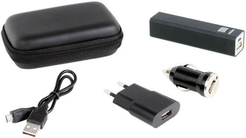 Set accesorii telefon mobil TEA148, Baterie, USB, AC, Incarcator masina (Negru)
