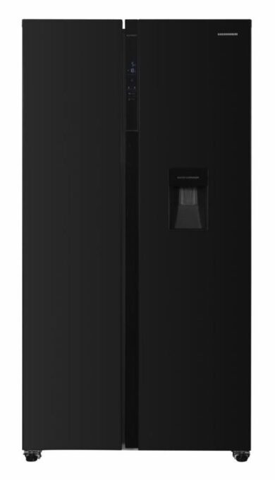 Side by side Heinner HSBS-H439NFBKWDE++, 436 L, No Frost, Dozator de apa, H 177 cm (Negru) 1 Side by side Heinner HSBS-H439NFBKWDE++, 436 L, No Frost, Dozator de apa, H 177 cm (Negru)