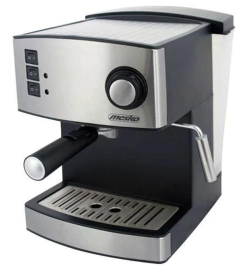 Espressor Mesko MS 4403, 850 W, 1.6 L, 15 Bari (Argintiu/Negru)