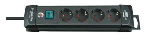 Prelungitor Brennenstuhl 154781 Premium-Line, 4 prize Schuko, 1.8m, intrerupator (Negru) 1 Prelungitor Brennenstuhl 154781 Premium-Line, 4 prize Schuko, 1.8m, intrerupator (Negru)