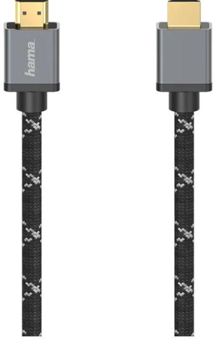 Cablu HAMA 205238, HDMI - HDMI, 1m, 8K HDR, placat aur (Negru/Gri) 1 Cablu HAMA 205238, HDMI - HDMI, 1m, 8K HDR, placat aur (Negru/Gri)