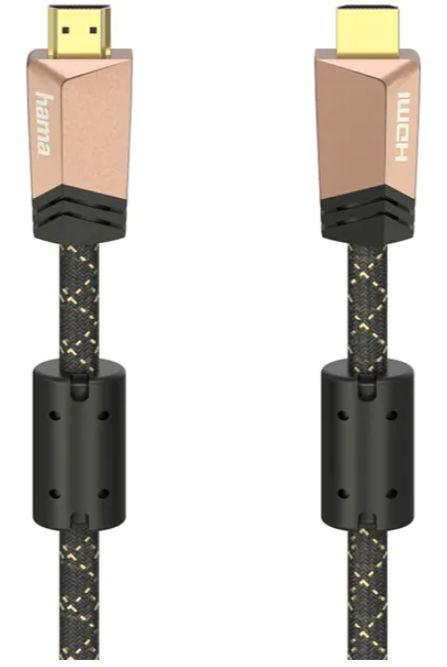 Cablu HAMA 205025, HDMI - HDMI, Ethernet, 1.5m, 4K HDR, placat aur (Negru) 1 Cablu HAMA 205025, HDMI - HDMI, Ethernet, 1.5m, 4K HDR, placat aur (Negru)