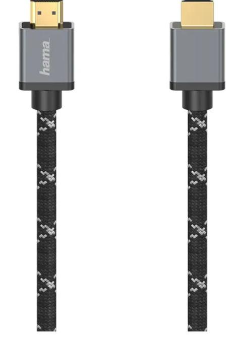 Cablu HAMA 205240, HDMI - HDMI, 3m, 8K HDR, placat aur (Negru/Gri) 1 Cablu HAMA 205240, HDMI - HDMI, 3m, 8K HDR, placat aur (Negru/Gri)