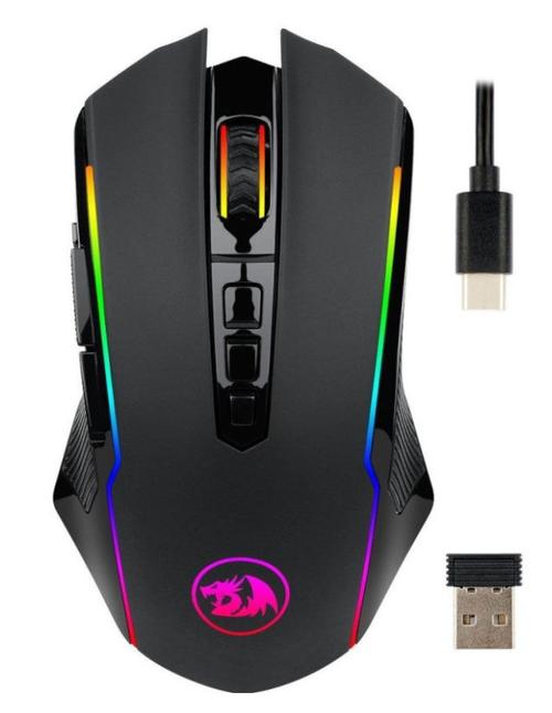 Mouse gaming wireless Redragon Ranger Lite, iluminare RGB (Negru) 1 Mouse gaming wireless Redragon Ranger Lite, iluminare RGB (Negru)
