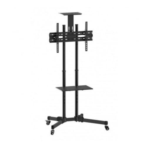 Stand TV mobil, reglabil, 32-70 inch, raft DVD, Negru 1 Stand TV mobil, reglabil, 32-70 inch, raft DVD, Negru
