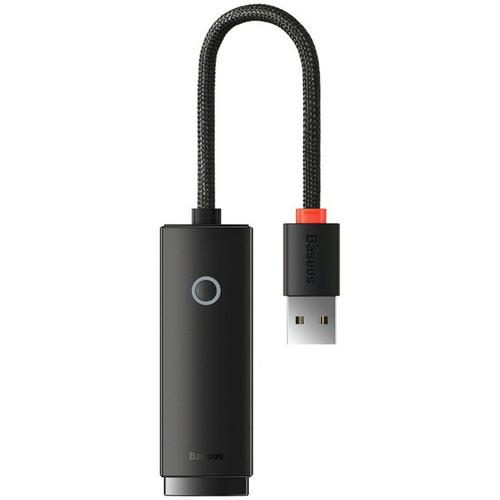 Adaptor placa de retea Baseus Lite WKQX000001, USB 2.0 - RJ-45 10/100 Mbps, LED, Negru 1 Adaptor placa de retea Baseus Lite WKQX000001, USB 2.0 - RJ-45 10/100 Mbps, LED, Negru