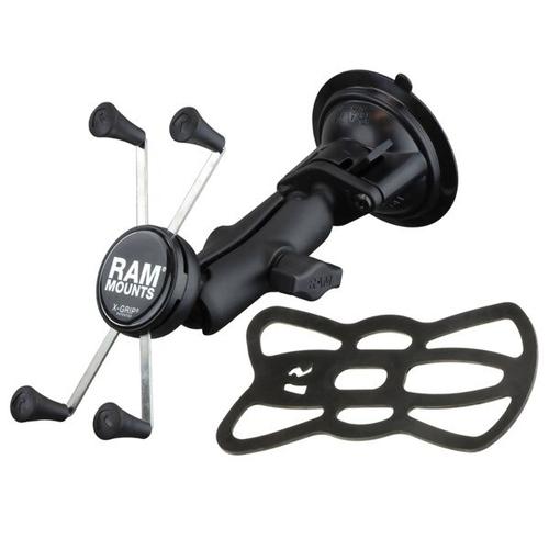 Suport universal pentru telefon, RAM Mounts, RAM Twist-Lock™ Suction Cup Mount with Universal X-Grip® Large Phone/Phablet Cradle, Negru 1 Suport universal pentru telefon, RAM Mounts, RAM Twist-Lock™ Suction Cup Mount with Universal X-Grip® Large Phone/Phablet Cradle, Negru
