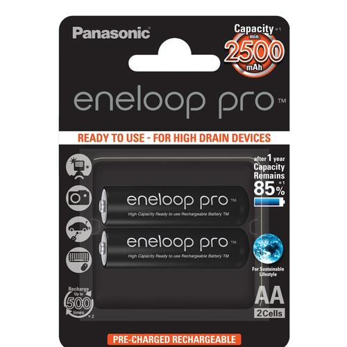 Acumulatori Panasonic Eneloop Pro AA, 2500mAh, 2 buc 1 Acumulatori Panasonic Eneloop Pro AA, 2500mAh, 2 buc