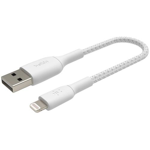 Cablu Belkin BOOST CHARGE USB-A catre Lightning, impletit, 0,15M, Alb 1 Cablu Belkin BOOST CHARGE USB-A catre Lightning, impletit, 0,15M, Alb