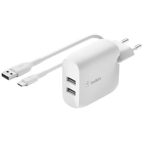 Incarcator retea BELKIN WCE001VF1MWH, 2x USB-A (Alb) 1 Incarcator retea BELKIN WCE001VF1MWH, 2x USB-A (Alb)