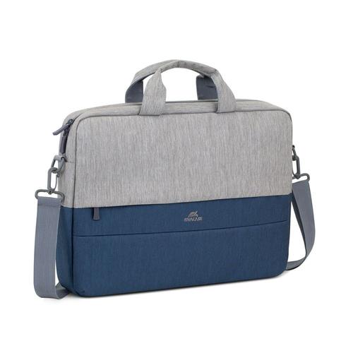 Geanta antifurt laptop RivaCase, 15.6inch, Gri/Albastru inchis 1 Geanta antifurt laptop RivaCase, 15.6inch, Gri/Albastru inchis