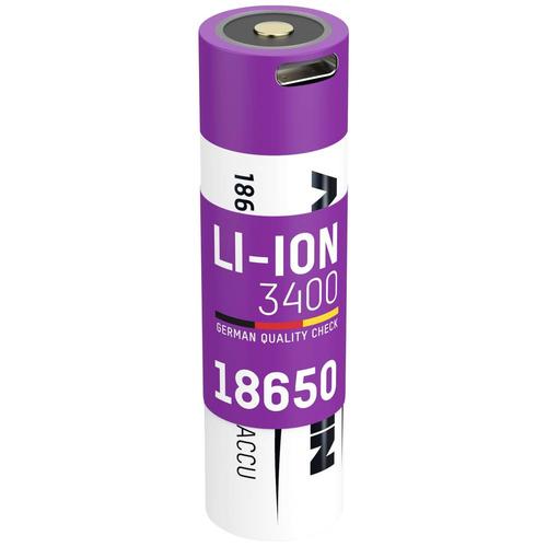Acumulator cu USB-C Ansmann 18650 Li-ion 3.7 V 3400 mAh 1 Acumulator cu USB-C Ansmann 18650 Li-ion 3.7 V 3400 mAh