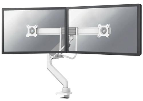 Suport 2 monitoare Neomounts DS75-450WH2, 17inch-32inch, 16 kg, VESA 75x75, 100x100 (Alb)
