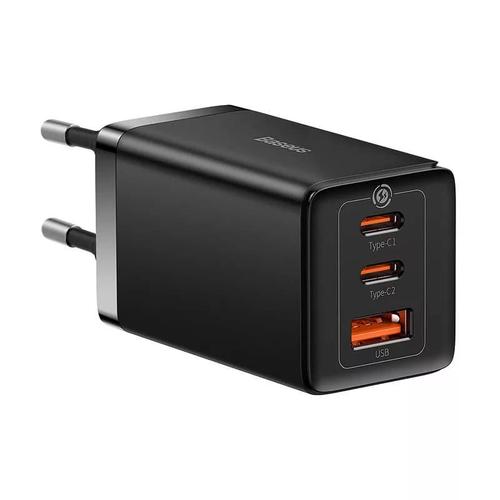 Incarcator Baseus CCGP120201, 2xUSB-C, 65W, Negru 1 Incarcator Baseus CCGP120201, 2xUSB-C, 65W, Negru