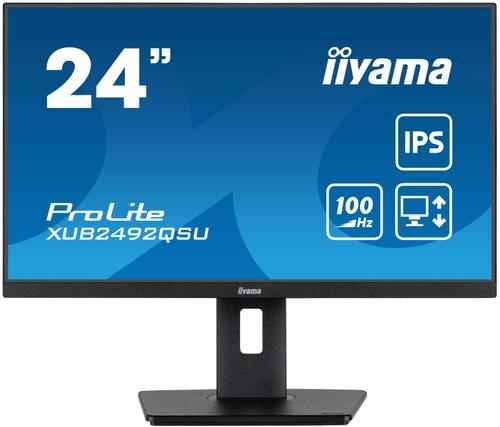 Monitor IPS LED Iiyama 23.8inch XUB2492QSU-B1, WQHD (2560 x 1440), HDMi, DisplayPort, Boxe, Pivot, 100 Hz, 0.5 ms (Negru) 1 Monitor IPS LED Iiyama 23.8inch XUB2492QSU-B1, WQHD (2560 x 1440), HDMi, DisplayPort, Boxe, Pivot, 100 Hz, 0.5 ms (Negru)