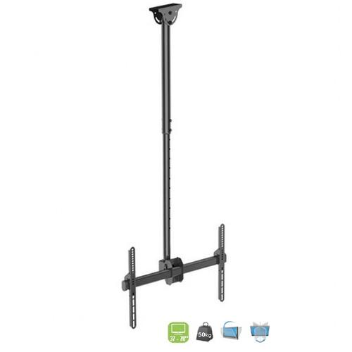 Suport TV de tavan Techly ICA-CPLB946L, 37 - 70 inch, 50kg, Negru 1 Suport TV de tavan Techly ICA-CPLB946L, 37 - 70 inch, 50kg, Negru