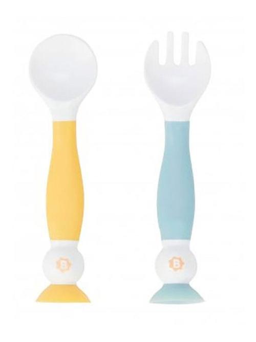 Set lingurita si furculita flexibile Badabulle 1 Set lingurita si furculita flexibile Badabulle