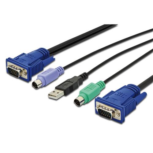 Set cabluri Digitus DS-19232, VGA, Mouse PS/2, Tastatura PS/2, USB 1 Set cabluri Digitus DS-19232, VGA, Mouse PS/2, Tastatura PS/2, USB