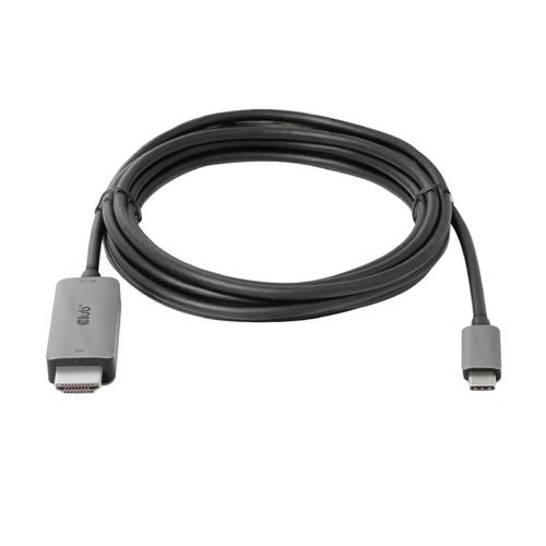 Cablu USB tip C la HDMI CLUB3D Quick View, 3m, 4K120Hz, HDR10, DSC1.2 (Negru) 1 Cablu USB tip C la HDMI CLUB3D Quick View, 3m, 4K120Hz, HDR10, DSC1.2 (Negru)