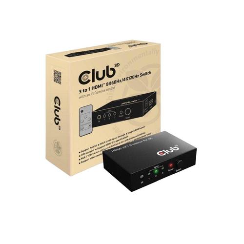 Switch Club3D CSV-1381, HDMI, 8K60Hz/4K120Hz (Negru) 1 Switch Club3D CSV-1381, HDMI, 8K60Hz/4K120Hz (Negru)