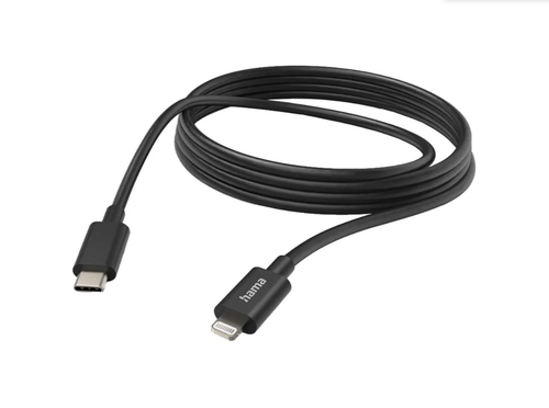 Cablu de date Hama 201599, USB-C - Lightning, 3m (Negru) 1 Cablu de date Hama 201599, USB-C - Lightning, 3m (Negru)