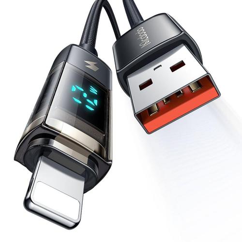 Cablu de date Mcdodo USB - Lightning Display Auto Power Off, Fast Charging, 1.2m, Negru 1 Cablu de date Mcdodo USB - Lightning Display Auto Power Off, Fast Charging, 1.2m, Negru