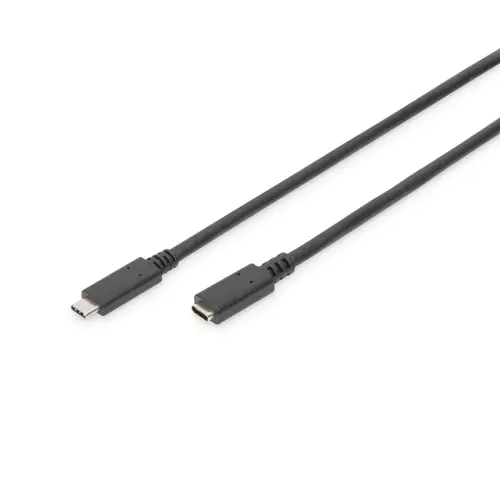 Cablu prelungitor USB 3.1 Gen 2 tip C tata la USB tip C mama, 70 cm, Digitus, PD, 20V 5A 100W, 10 Gbps, negru 1 Cablu prelungitor USB 3.1 Gen 2 tip C tata la USB tip C mama, 70 cm, Digitus, PD, 20V 5A 100W, 10 Gbps, negru