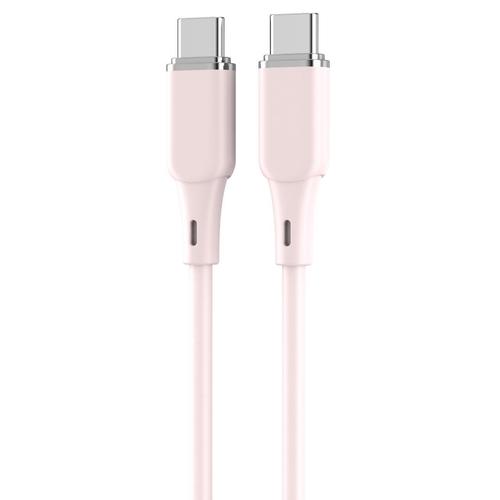 Cablu de date Lemontti LEMCPSTCF60R, Type-C la Type-C, Fast Charge, 60W, 1.2m, Roz 1 Cablu de date Lemontti LEMCPSTCF60R, Type-C la Type-C, Fast Charge, 60W, 1.2m, Roz