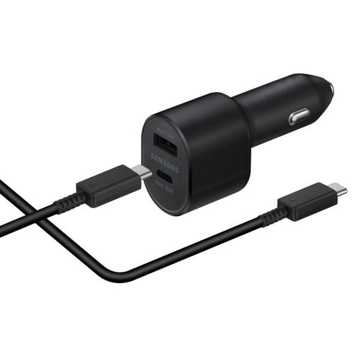 Incarcator auto Samsung Super Fast Charger EP-L5300XB, 1 x USB Type-C 45W, 1 x USB-A 15W + cablu USB Type-C, 1m (Negru) 1 Incarcator auto Samsung Super Fast Charger EP-L5300XB, 1 x USB Type-C 45W, 1 x USB-A 15W + cablu USB Type-C, 1m (Negru)