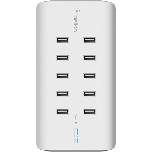 Incarcator retea Belkin Rockstar, 120W, 10 x USB 2.0, incarcare rapida, protectie supra-tensiune (Alb) 1 Incarcator retea Belkin Rockstar, 120W, 10 x USB 2.0, incarcare rapida, protectie supra-tensiune (Alb)
