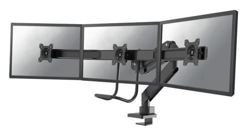 Suport Birou 3 Monitoare Neomounts NM-D775DX3BLACK, 17inch-27inch, 18 kg, VESA 75x75, 100x100 (Negru)