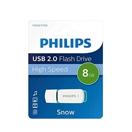 Stick USB Philips FM08FD70B/00, 8GB, Editia Snow, USB 2.0 (Alb/Albastru) 1 Stick USB Philips FM08FD70B/00, 8GB, Editia Snow, USB 2.0 (Alb/Albastru)