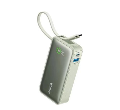 Acumulator extern Anker Nano 545, 10000 mAh, 30W, USB-C, USB-A, cablu USB-C incorporat (Verde) 1 Acumulator extern Anker Nano 545, 10000 mAh, 30W, USB-C, USB-A, cablu USB-C incorporat (Verde)
