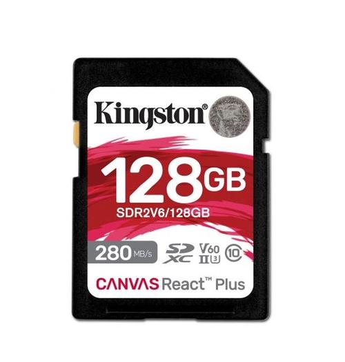 Card de memorie Kingston Canvas React Plus SDXC, 128GB, UHS-II U3, Clasa 10, V60 1 Card de memorie Kingston Canvas React Plus SDXC, 128GB, UHS-II U3, Clasa 10, V60