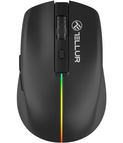 Mouse wireless Tellur Silent Click, USB, iluminare RGB, 1600 DPI, Negru 1 Mouse wireless Tellur Silent Click, USB, iluminare RGB, 1600 DPI, Negru
