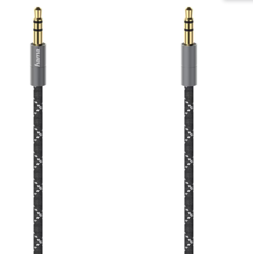 Cablu audio Hama 205129, 3.5 mm, 0.75 m (Negru/Gri) 1 Cablu audio Hama 205129, 3.5 mm, 0.75 m (Negru/Gri)