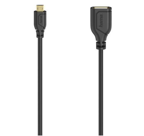 Cablu Hama MicroUSB - USB, 0.15 m (Negru) 1 Cablu Hama MicroUSB - USB, 0.15 m (Negru)