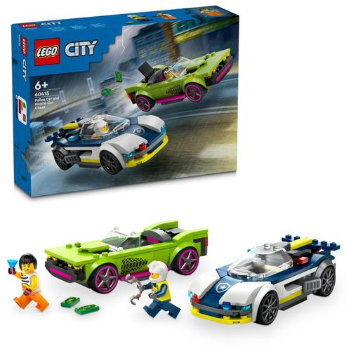 LEGO® City - Urmarire cu masina de politie si masina puternica 60415, 213 piese 1 LEGO® City - Urmarire cu masina de politie si masina puternica 60415, 213 piese