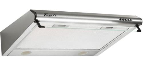 Hota traditionala Tornado Bona 20 (50), 2 Motoare, 560 m3/h, Filtru anti-grasimi, Clasa D, 50 cm (Inox)