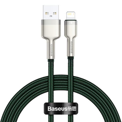 Cablu de date Baseus Cafule, USB - Lightning, 2.4A, 1 m, Verde 1 Cablu de date Baseus Cafule, USB - Lightning, 2.4A, 1 m, Verde