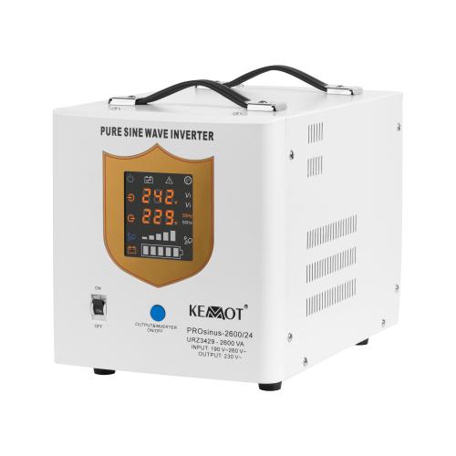 UPS centrale Kemot Sinus PUR 2600VA/1800W 24V, Eficienta 85% (Alb) 1 UPS centrale Kemot Sinus PUR 2600VA/1800W 24V, Eficienta 85% (Alb)