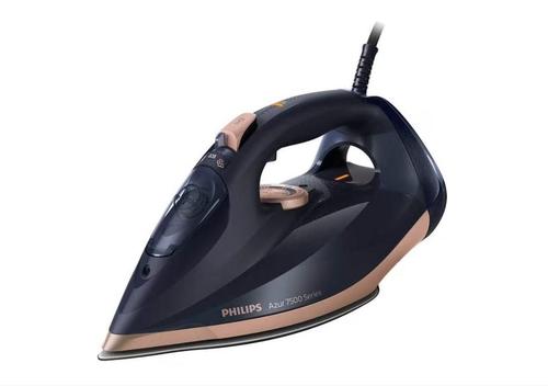 Fier de calcat Philips Seria 7500 DST7510/80, 3200W, 260g/min, 300ml, talpa SteamGlide Elite (Albastru inchis/Auriu)