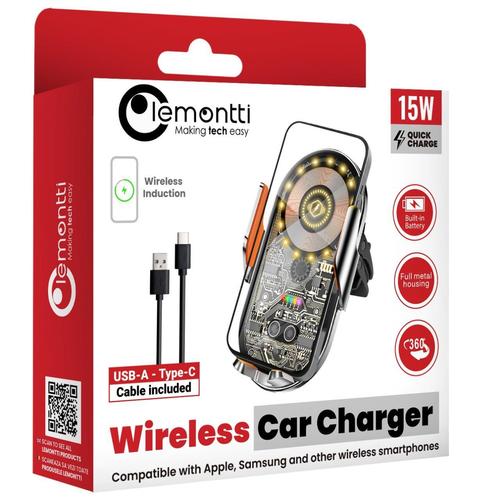 Suport Auto cu incarcare Wireless Lemontti LEMSAW15WTN, 15W, deschidere automata prin senzor infrarosu, prindere la ventilatie, cablu Type-C inclus, Transparent/Negru 1 Suport Auto cu incarcare Wireless Lemontti LEMSAW15WTN, 15W, deschidere automata prin senzor infrarosu, prindere la ventilatie, cablu Type-C inclus, Transparent/Negru