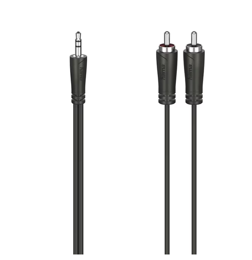 Cablu audio Hama 205111, Jack 3.5mm - RCA, 3m (Negru) 1 Cablu audio Hama 205111, Jack 3.5mm - RCA, 3m (Negru)
