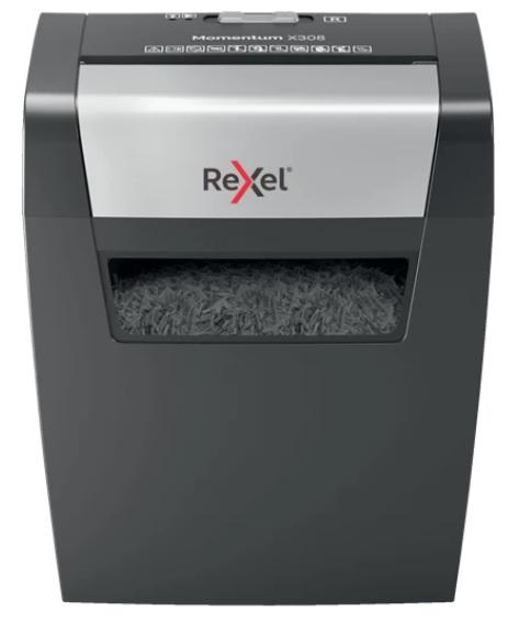 Distrugator documente manual Rexel Momentum X308 RX-2104570EU, P3, Cross-cut, 8 Coli, 15 L (Negru) 1 Distrugator documente manual Rexel Momentum X308 RX-2104570EU, P3, Cross-cut, 8 Coli, 15 L (Negru)