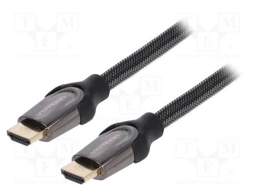 Cablu video Vention VAA-B05-B100, HDMI tata la HDMI tata, 1m, 4K la 60Hz, Conectori auriti, Cupru si cupru placat cu argint, Invelis PVC si nylon impretit (Negru) 1 Cablu video Vention VAA-B05-B100, HDMI tata la HDMI tata, 1m, 4K la 60Hz, Conectori auriti, Cupru si cupru placat cu argint, Invelis PVC si nylon impretit (Negru)
