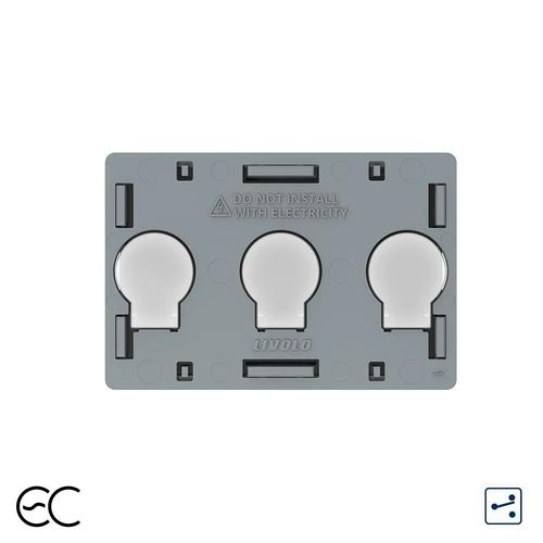Modul Intrerupator Triplu Cap Scara / Cruce cu Touch LIVOLO, protocol ZigBee EC - standard Italian (Gri) 1 Modul Intrerupator Triplu Cap Scara / Cruce cu Touch LIVOLO, protocol ZigBee EC - standard Italian (Gri)